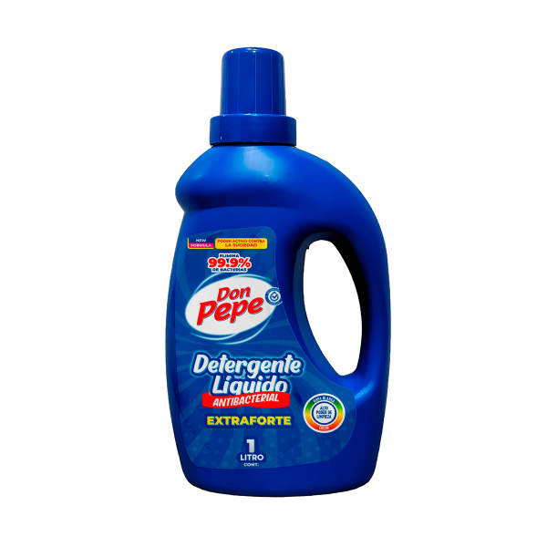 DETERGENTE LÍQUIDO ANTIBACTERIAL DON PEPE CON DOSIFICADOR 1 L.